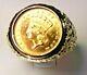 14 Karat Yellow Gold Mens Coin Ring Vintage Us Coin 1874 Size 8 11.1 Gr