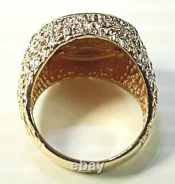 14 Karat Yellow Gold Mens Coin Ring Vintage Us Coin 1874 Size 8 11.1 Gr