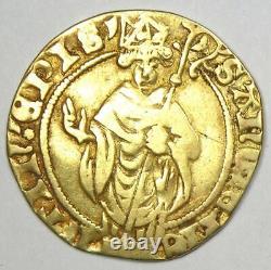 1431-1455 Netherlands Utrecht Rudolph Gold Goldgulden Coin 1GG VF Details