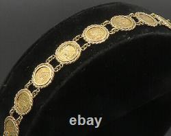 14K GOLD & 18K GOLD Vintage US Liberty Coin Copy Chain Bracelet GBR048