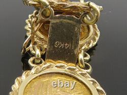 14K GOLD & 18K GOLD Vintage US Liberty Coin Copy Chain Bracelet GBR048