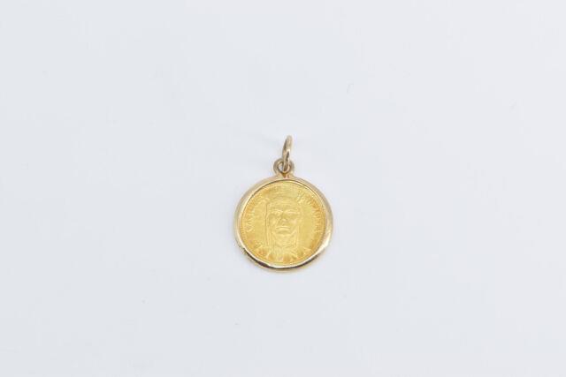 14k Venezuela 20 Bolívares Tiuna Bullion Coin Charm/pendant Yellow Gold 67