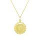 14k Yellow Gold Roman Coin & Leaf Wreath Inspired 18 Necklace Fine Jewelry
