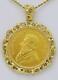 14k 22k 10z Fine Yellow Gold 1976 South Africa Krugerrand Coin Nugget Pendant