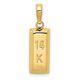 14k 3d Gold Bar Pendant Charm Necklace Theme Fine Jewelry Women Gifts Her