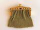 14k Gold Diamond And Sapphire Vintage Mesh Coin Purse