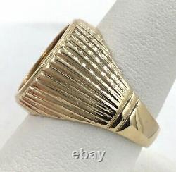 14k Yellow Gold 1997 1/10ozt Fine Gold Eagle Coin Ring Size 9.5