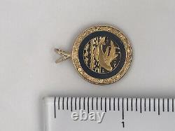 14k Yellow Gold Framed Pendant with 24k Alaska Coin & Fine Gold Nugget Acc, 6.4 Gr