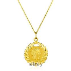 14k Yellow Gold with Roman Coin Pendant Fine Jewelry