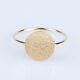 14k Solid Gold Ring Circle Ring Simple Ring Gold Coin Ring Fine Ring Sjr0409