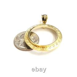 14k yellow Gold Greek Key Frame bezel For 20 Pesos Coin Gift fine jewelry 5.8g 14k yellow Gold Greek Key Frame bezel For 20 Pesos Coin Gift fine jewelry 5.8g
