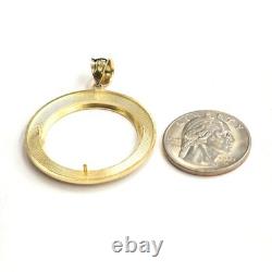 14k yellow Gold Greek Key Frame bezel For 20 Pesos Coin Gift fine jewelry 5.8g 14k yellow Gold Greek Key Frame bezel For 20 Pesos Coin Gift fine jewelry 5.8g