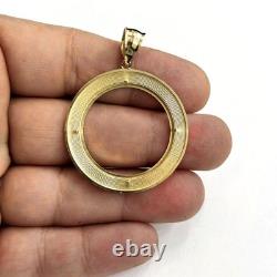 14k yellow Gold Greek Key Frame bezel For 20 Pesos Coin Gift fine jewelry 5.8g 14k yellow Gold Greek Key Frame bezel For 20 Pesos Coin Gift fine jewelry 5.8g