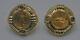 14kt Yellow Gold Earrings With 1994 5 Dollar Fine Gold Coin 1/10th
