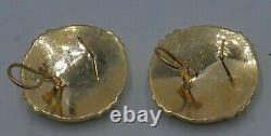 14kt yellow gold earrings with 1994 5 dollar fine gold coin 1/10th