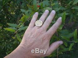 1500 ERA SPAIN KINGS CHARLES & JOHANNA 1 ESCUDO GOLD 1E COIN RING 35.9 Grs