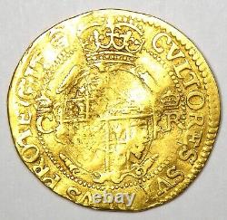 1625-1649 England Britain Gold Charles I Crown G1C. Fine Detail Rare Gold Coin