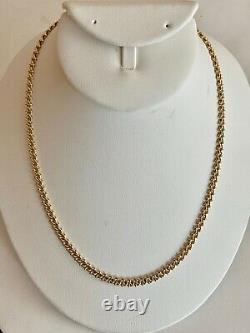 17 1/2- Solid. 375 Fine Gold Italian Chain, See Other Gold Jewelry & Coins