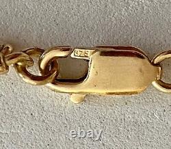 17 1/2- Solid. 375 Fine Gold Italian Chain, See Other Gold Jewelry & Coins