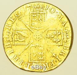 1710 Guinea, British Gold Coin From Anne Fine