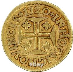 1720 Gold Portugal 400 Reis Pinto Joao V 14 mm Coin VF/ XF