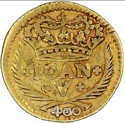 1720 Gold Portugal 400 Reis Pinto Joao V 14 mm Coin VF/ XF