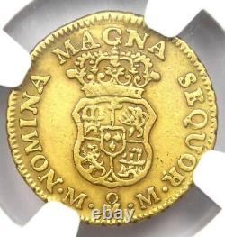1756-MO Mexico Gold Ferdinand VI Escudo Coin Certified NGC Fine Details