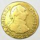 1772 Spain Charles Iii 1/2 Escudo Gold Coin 1/2e Fine / Vf Details Rare