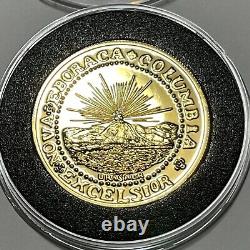 1787 Brasher Doubloon 24k Gold Eagle Coin Copy 2 Troy Oz. 999 Fine Silver Medal