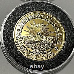 1787 Brasher Doubloon 24k Gold Eagle Coin Copy 2 Troy Oz. 999 Fine Silver Medal