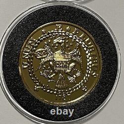 1787 Brasher Doubloon 24k Gold Eagle Coin Copy 2 Troy Oz. 999 Fine Silver Medal