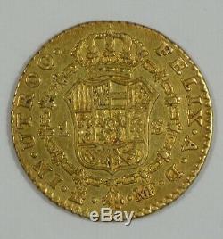 1792 SPAIN 1 Escudo GOLD Coin EXTRA FINE