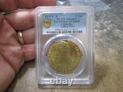 1807 Columbia 8 Escudos Gold Coin Pcgs Very Fine Condition Ex Jewelry 1807 Columbia 8 Escudos Gold Coin Pcgs Very Fine Condition Ex Jewelry