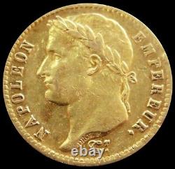 1809 A Gold France 20 Francs Emperor Napoleon Coin Paris Mint Extremely Fine