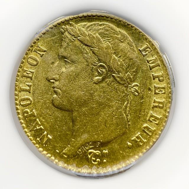 1813-a France 20 Francs Gold Coin Napoleon Bonaparte Icg Xf Ef 45.1867 Agw
