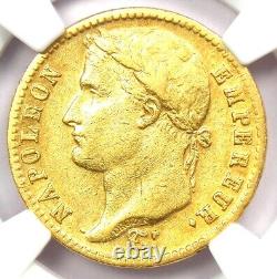 1813-A France Napoleon Gold 20 Francs Coin G20F Certified NGC XF45 Rare