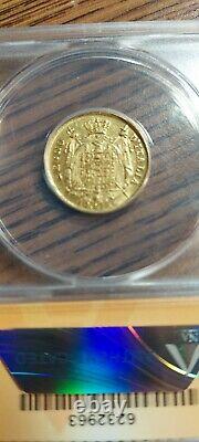 1813 M Napolean 20 Lire Gold Coin ANACS Extra Fine 45 1 over 0 King of Italy