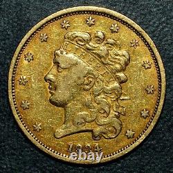 1834 $5 Gold Half Eagle? Vf Very Fine? Choice Original Coin Plain 4? Trusted
