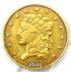 1834 Classic Gold Half Eagle $5 Coin Certified PCGS VF Detail Rare Coin