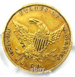 1834 Classic Gold Half Eagle $5 Coin Certified PCGS VF Detail Rare Coin