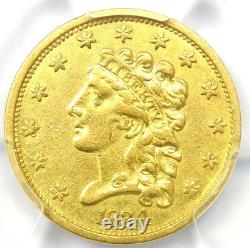 1834 Classic Gold Quarter Eagle $2.50 Coin Certified PCGS XF Details Rare 1834 Classic Gold Quarter Eagle $2.50 Coin Certified PCGS XF Details Rare