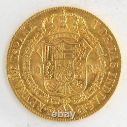 1835 Spain Isabella II 80 Reales. 875 Fine Gold Coin