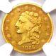 1836 Classic Gold Quarter Eagle $2.50 Coin Certified Ngc Vf30 Rare