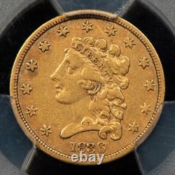 1836 G$2.50 Liberty Head Gold Quarter Eagle Block 8 PCGS VF 35 SKU-G5143 1836 G$2.50 Liberty Head Gold Quarter Eagle Block 8 PCGS VF 35 SKU-G5143