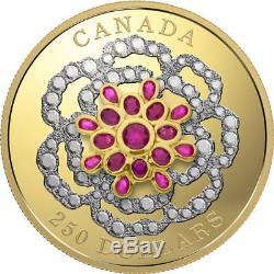 18392 2018'A Crown Jewel' Proof $250 Gold Coin with Rubies. 9999 Fine