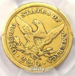 1846-C Liberty Gold Quarter Eagle $2.50 PCGS Fine Details Charlotte Coin