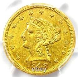 1848-C Liberty Gold Quarter Eagle $2.50 Charlotte Certified PCGS XF Details