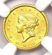 1849 Liberty Gold Dollar G$1 Closed Wreath Coin Certified Ngc Au58 Rare Date