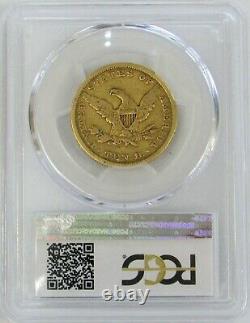 1850 Gold USA $10 Liberty Head No Motto Large Date Eagle Coin Pcgs Fine 12