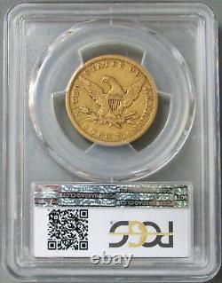 1850 Gold USA $10 Liberty Head No Motto Large Date Eagle Coin Pcgs Very Fine 20
